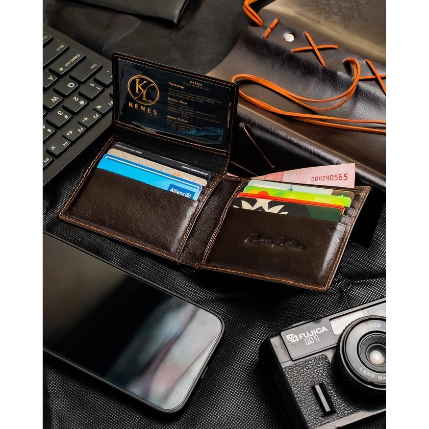 Kenes Wallts - Kenes Leather Dompet Pria Kulit Asli Astro Pullup - Free Gravir Nama