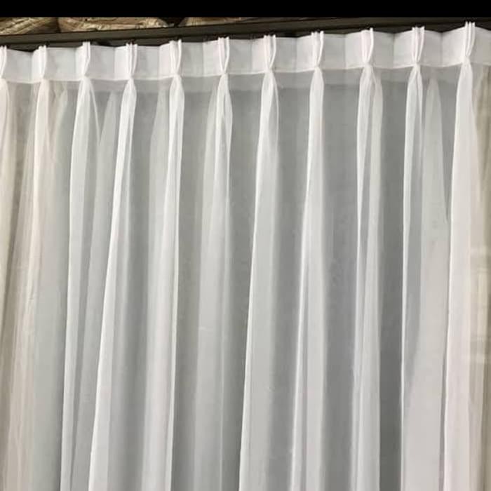 vitrase gorden dalaman gorden tipis putih lebar 2 meter