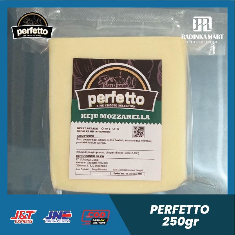 

Keju Mozzarella Perfetto 250gr Murah / Perfetto mozzarella cheese 250g - keju mozzarella perfetto