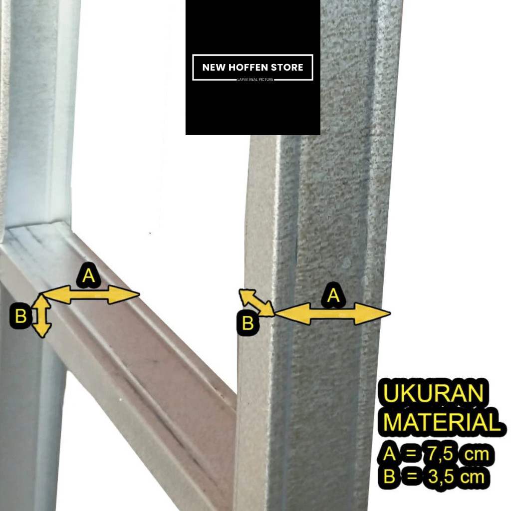 Tangga Lipat Baja Ringan 2.5 Meter Lurus 5 Meter