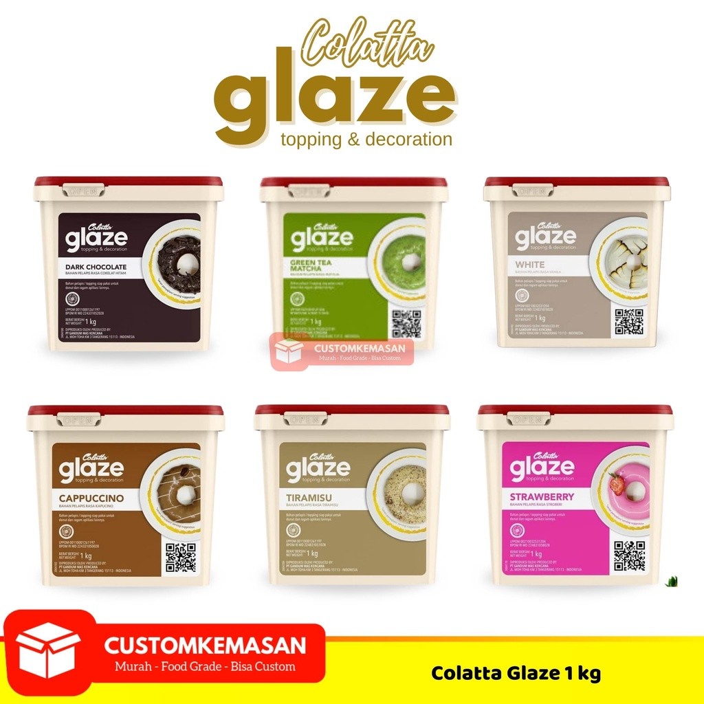 

Colatta Glaze / Selai Dark Cokelat 1kg / Selai Tiramisu 1kg / Selai Roti / Topping Selai Colatta