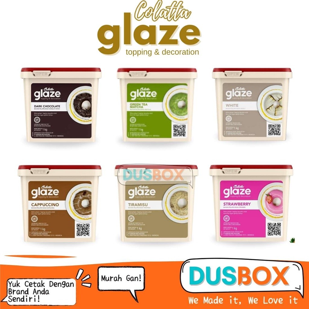 

Colatta Glaze / Selai Dark Cokelat 1kg / Selai Tiramisu 1kg / Selai Roti / Topping Selai Colatta