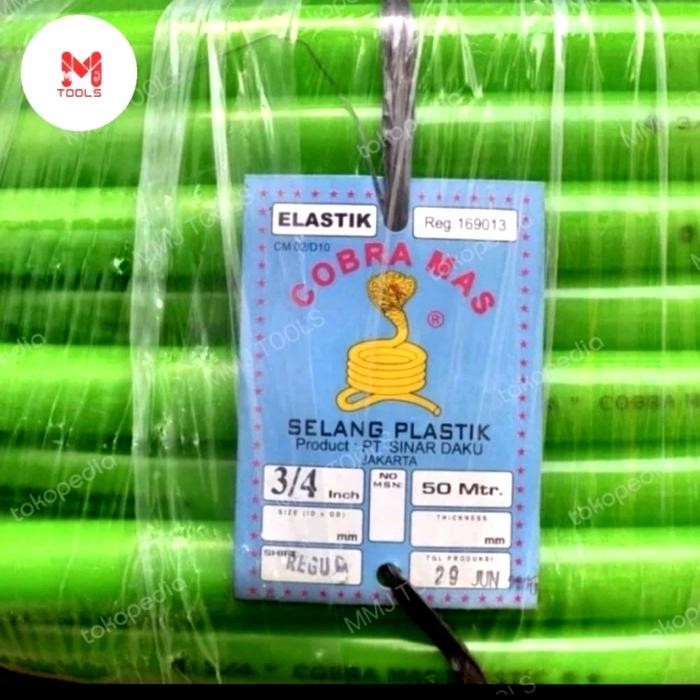 Paling Berkualitas Selang Air Cobra Mas Elastis 3/4"Harga /Roll- Selang Elastis Cobra Mas