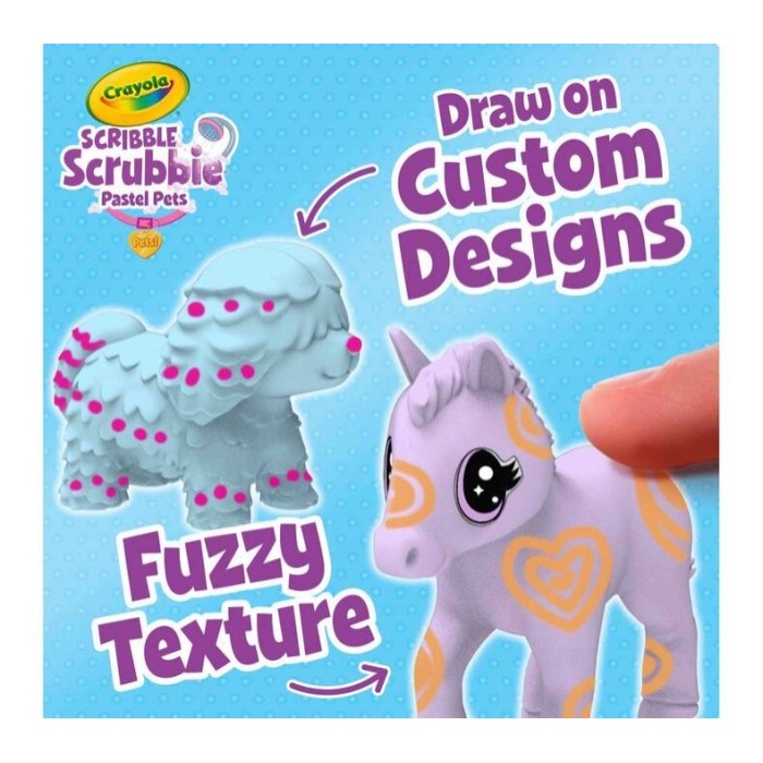 

Art - Crayola Scribble Scrubbie Pastel Pets 3Ct (3 Pets + 1 Brush + 3 Markers)