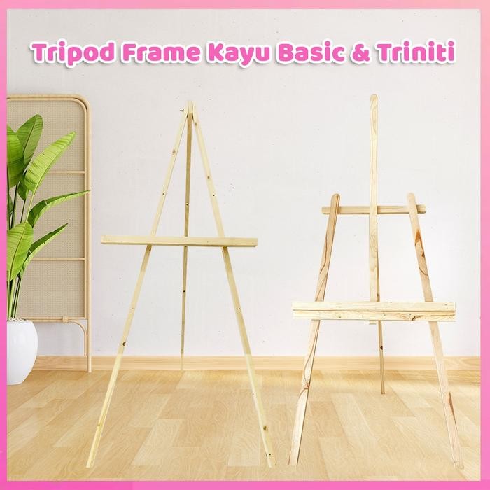 

Art - Stand Easel Kayu Trinity Basic Tripod Standing Frame Foto Wedding
