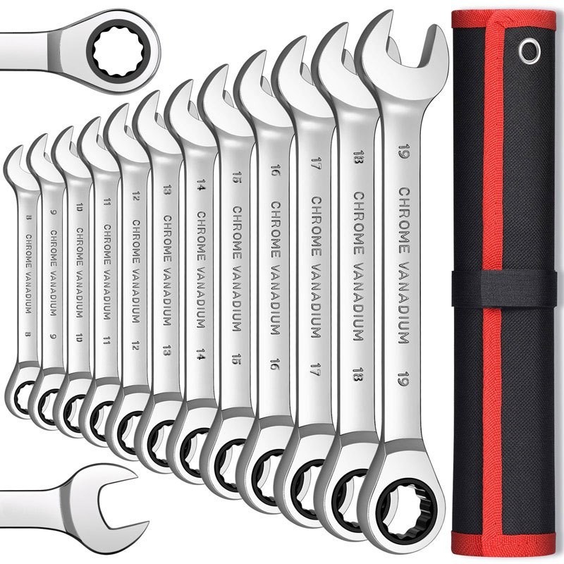14PCS Kunci Ring Pas set kunci pas Harga murah barang berkualitas Original/Kunci Ring Pas set Tool