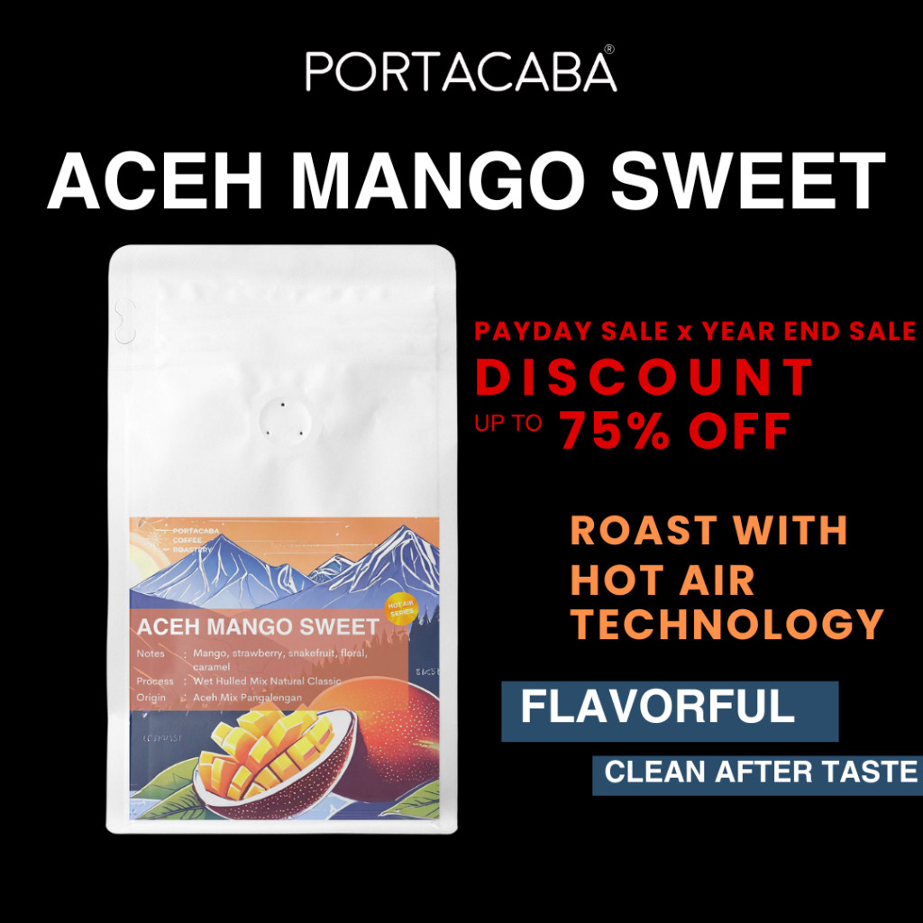 

Biji Kopi Arabika Aceh Mango Sweet Full Arabika 200 gr - Portacaba Coffee Roastery