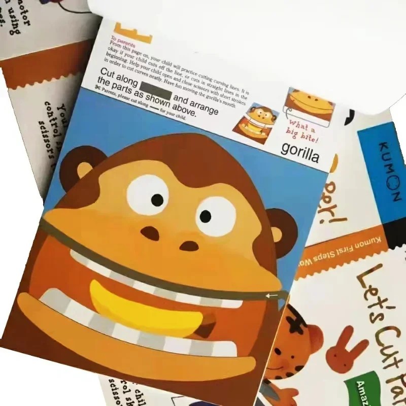 Kumon Official Document Education for Young Children: Handmade Paper Cuttings Origami Stickers Color