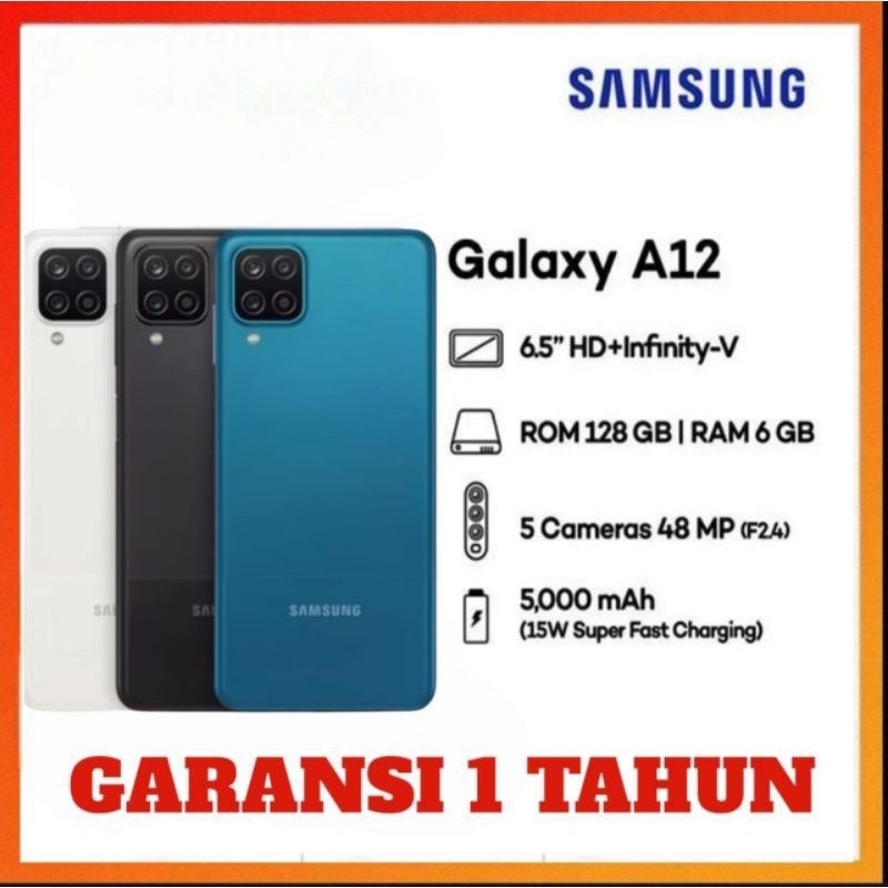 [PROMO] HP SAMSUNG A12 Ram 4GB+128GB & 6GB+128GB { Camera 48MP + Display 6,5 inches + Battery