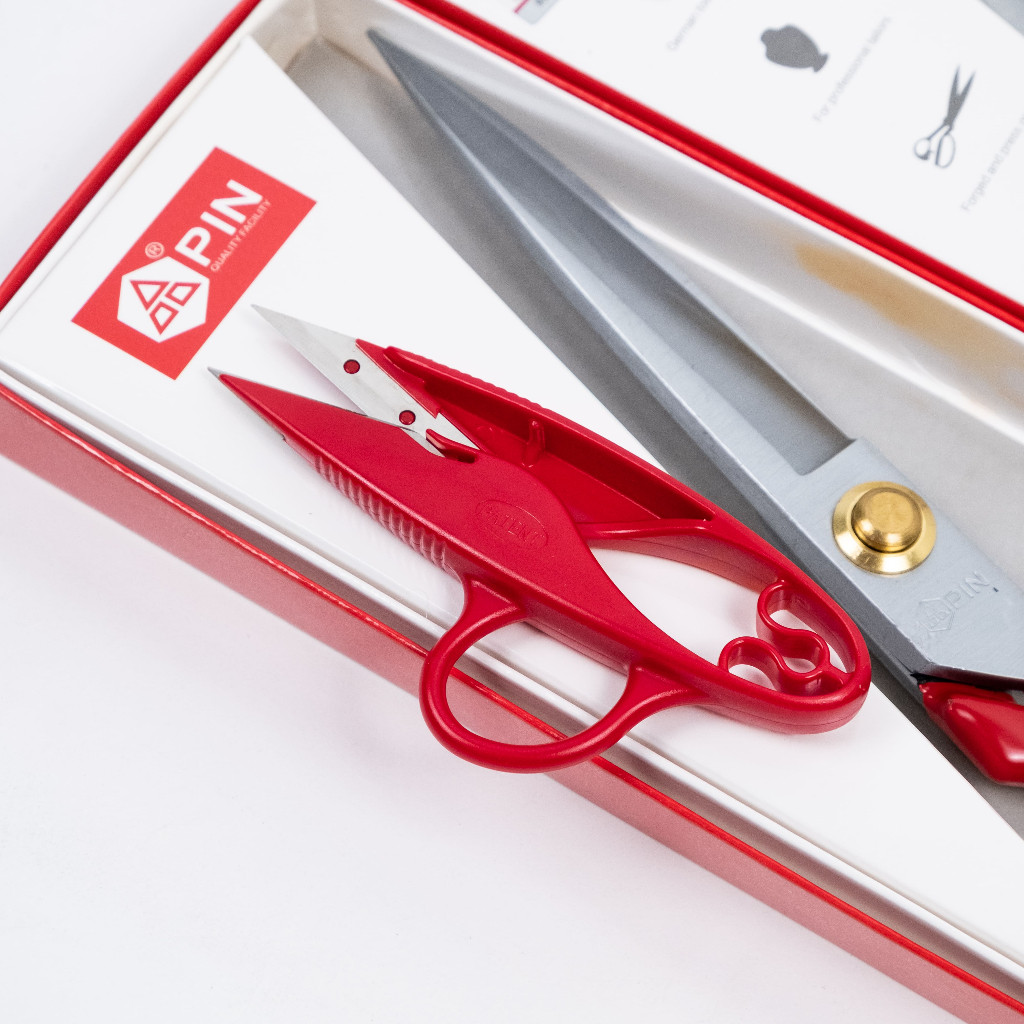 Gunting Kain / Gunting Potong Bahan Kain 10" Merah PIN / PIN-1104
