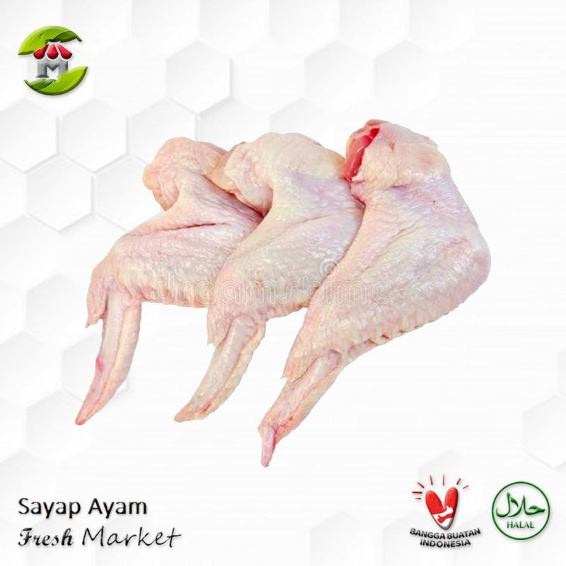 

[DEPOK] Full Wing Sayap Ayam Utuh Pack 950gr - 1kg