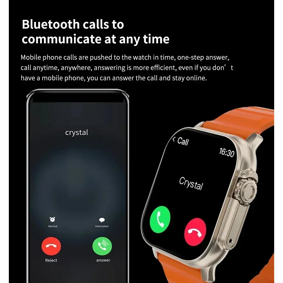 New Smart Watch 9 Ultra Gen 2 Watch Ultra IWO Watch Ultra NFC Smartwatch Series 9 Bluetooth Call 2.0