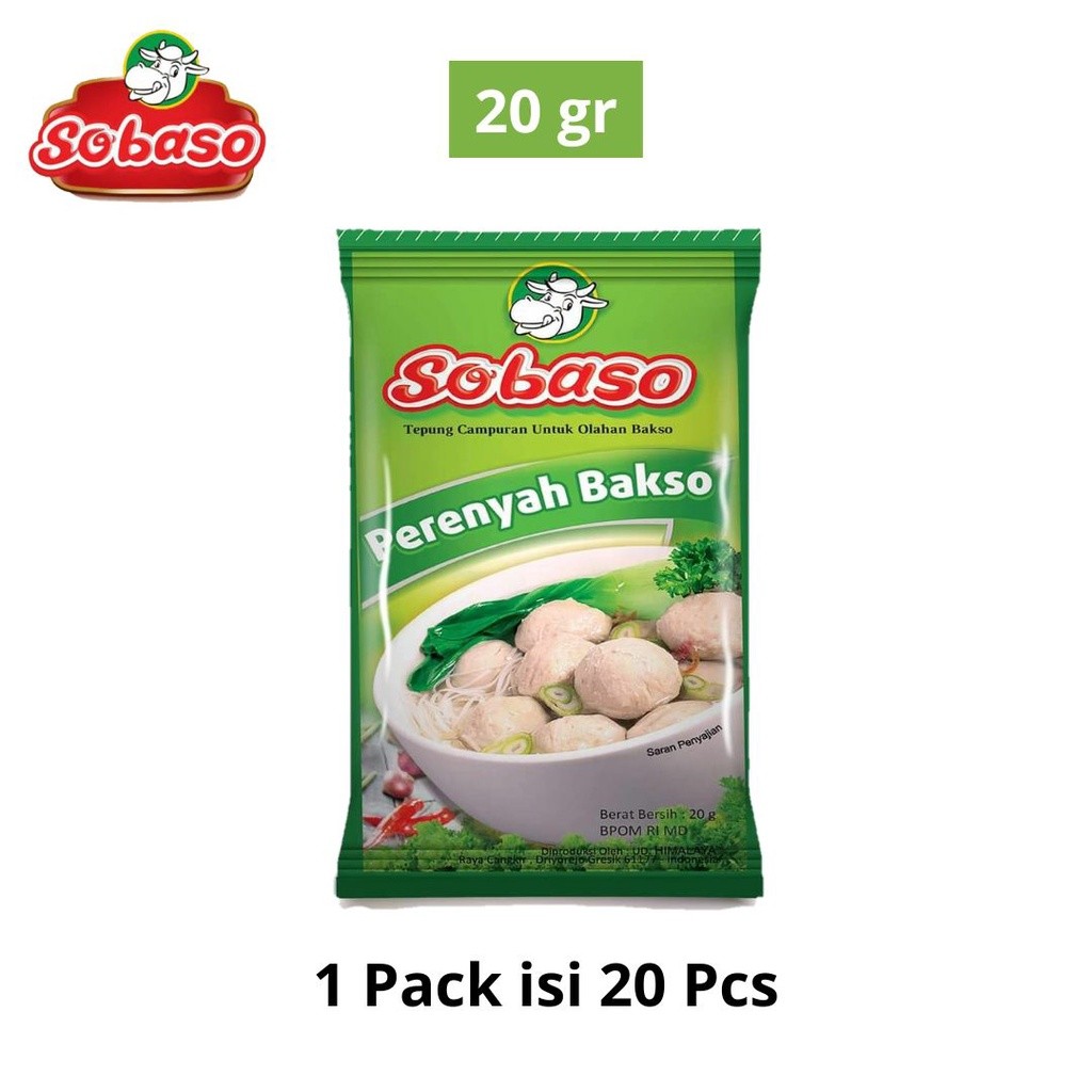 

1 Pack Tepung Perenyah Bakso Sobaso 20gr Halal Renyah