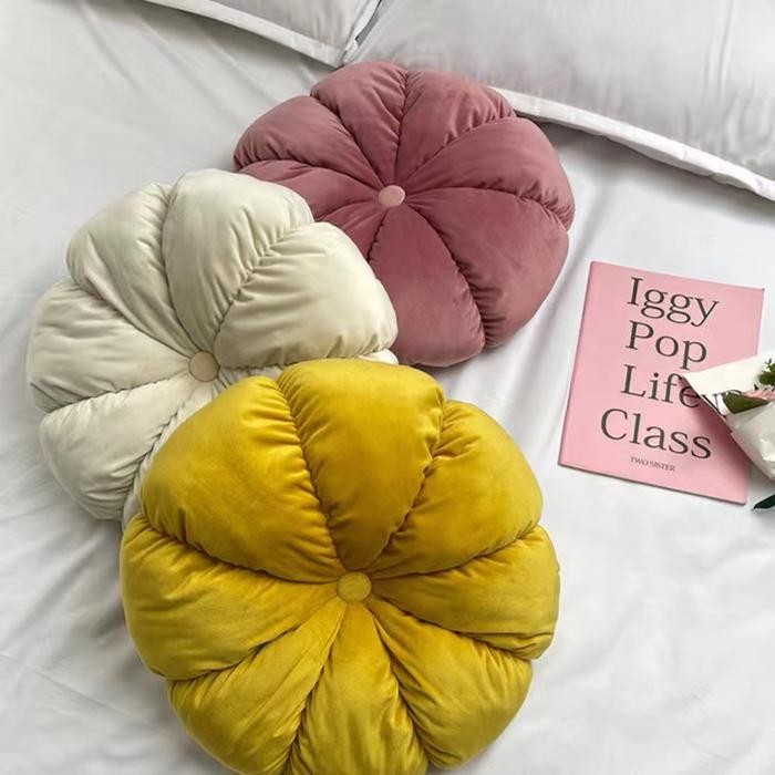 Yhome Pumpkin Throw Pillow Futon Pleated Sofa Bantal Bulat Xmt 6163 Viral Fyp