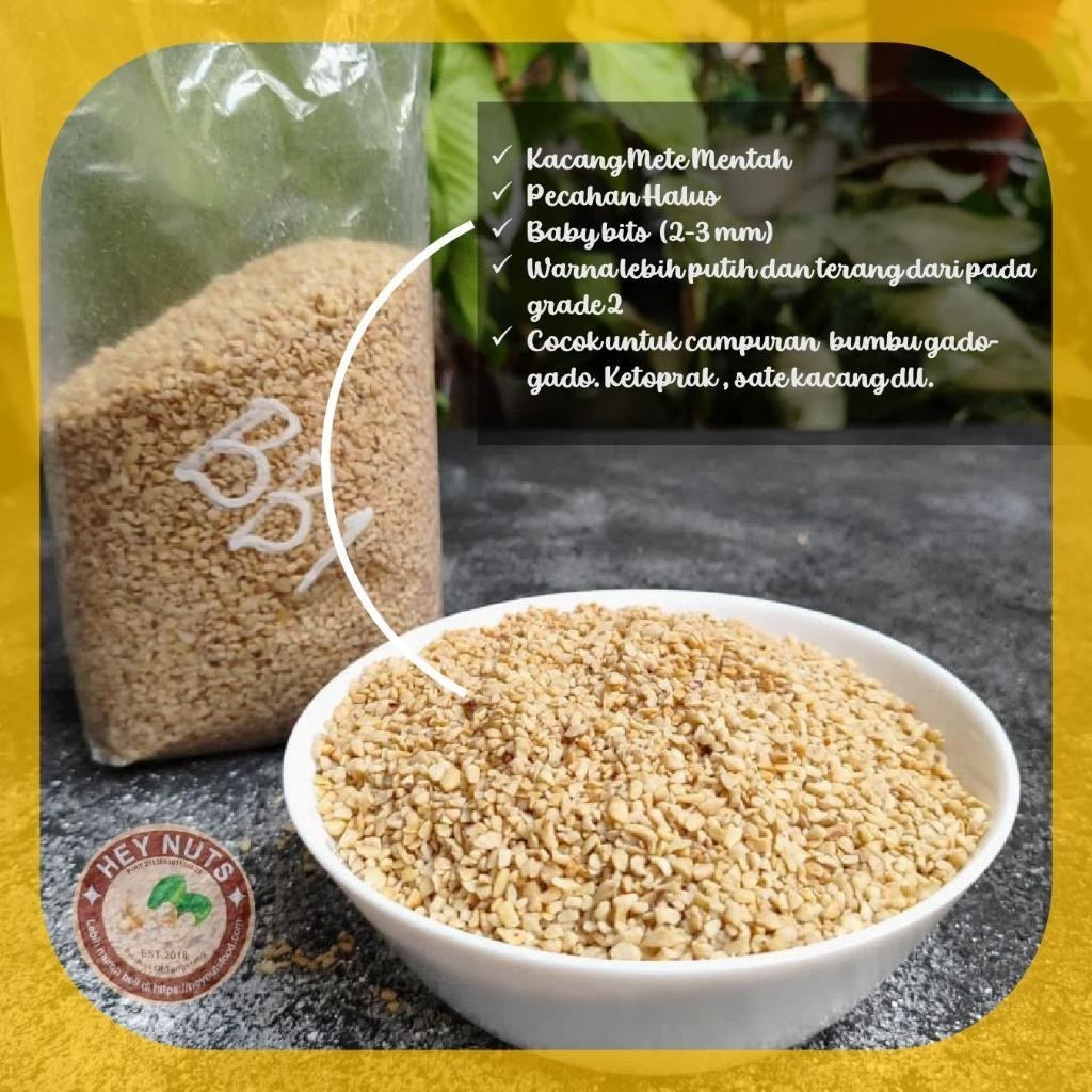 

Kacang Mede Menir Mete Halus Mentah 1Kg BB1 ( lebih putih bersih dari BB2 )
