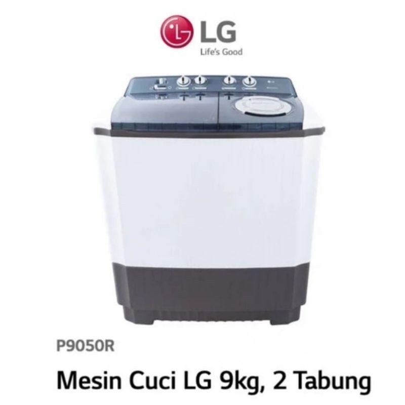 RB223 MESIN CUCI LG 9KG.LG MESIN CUCI 9KG TWIN TUB BARU BERGARANSI RESMI