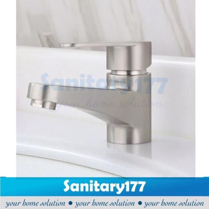 Kran air Wastafel stainless 304 mixer Panas Dingin tebal 48-- Keran Air Cuci Tangan sink Wastapel