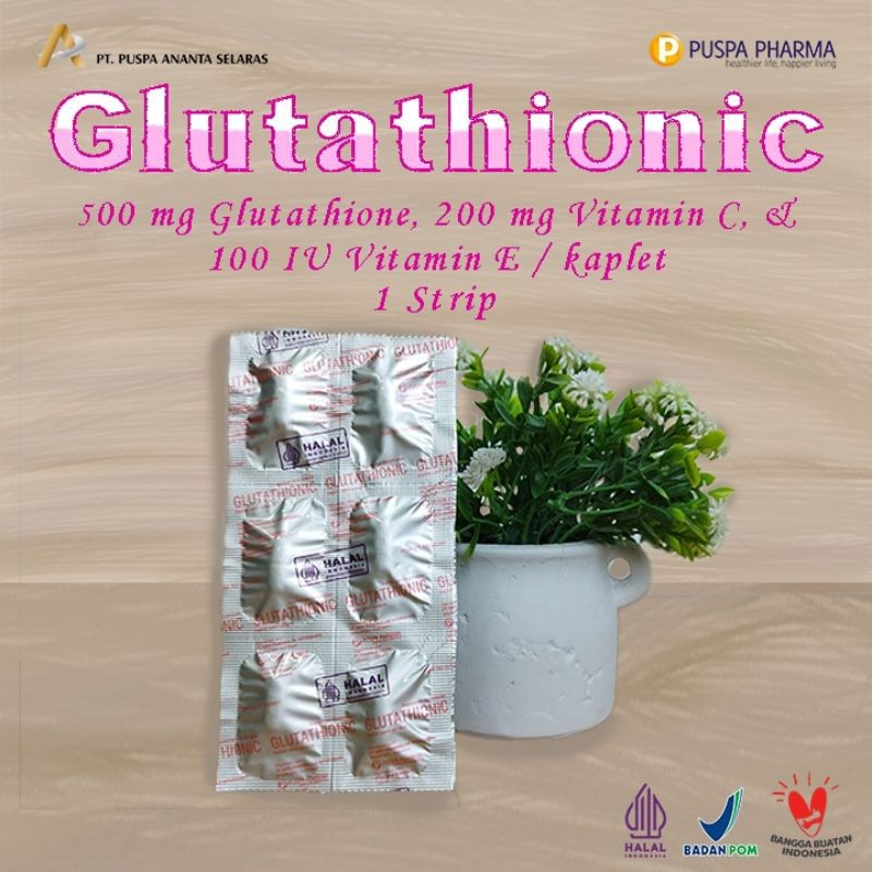thionic Strip ( Mg , 200 Mg Vitamin C, & 100 Iu Vitamin E -tocopherol) untuk Mencerahkan Kulit,