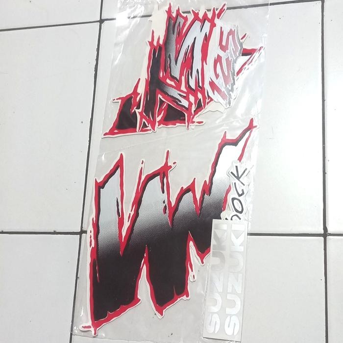 Striping 1995-2003 Petir Ts125 Striping Petir Merah Hitam Ts125 Striping Petir Ts125 Stiker Bodi Ts1