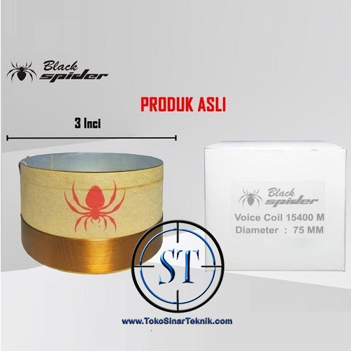 [YE] Spull Blackspider / Voice Coil 15400M 3 Inch / Spool Spol Speaker 15 Inch Black Spider 15400 M