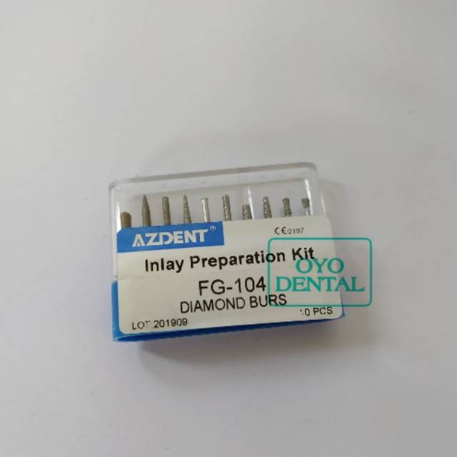 Dental diamond bur preparasi set / inlay preparation crown kit