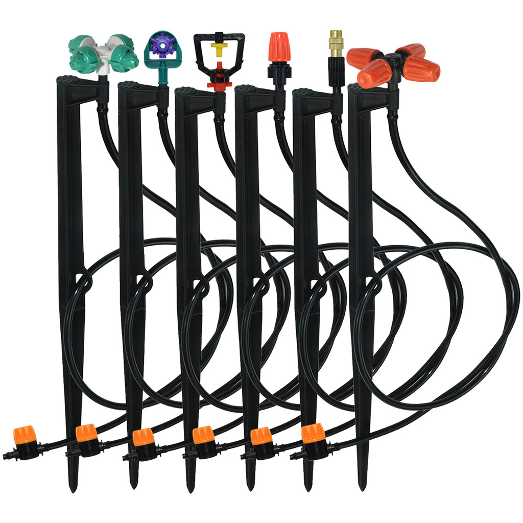 KESLA Nozel Refraksi Penyiram Taman Pada Selang Tiang 45Cm untuk Kit Irigasi Tetes Penyiraman Pot Ta