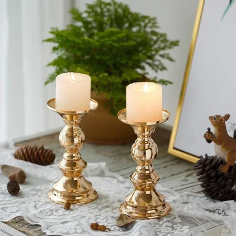 Tempat Lilin Logam Tempat Lilin Tengah Lilin Romantis Festival Pernikahan Perjamuan Pesta Spa Dekora