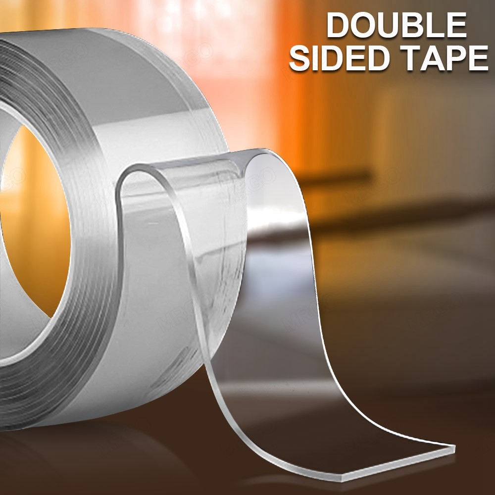 Stiker Dinding Pita Sisi Ganda Tahan Air Fitur Pita Perekat Diri Silikon untuk Kamar Mandi Dapur Aks