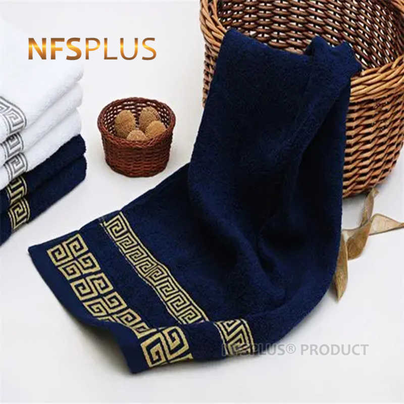 Handuk Wajah Katun Kain Lap Terry untuk Kamar Mandi Travel Pantai Olahraga SPA Gym 34X75Cm Handuk Ta