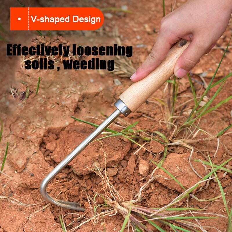 Alat Weeder Taman Penarik Rumput Kait Penyiangan Taman Penghilang Akar Rumput Gulma untuk Peralatan 