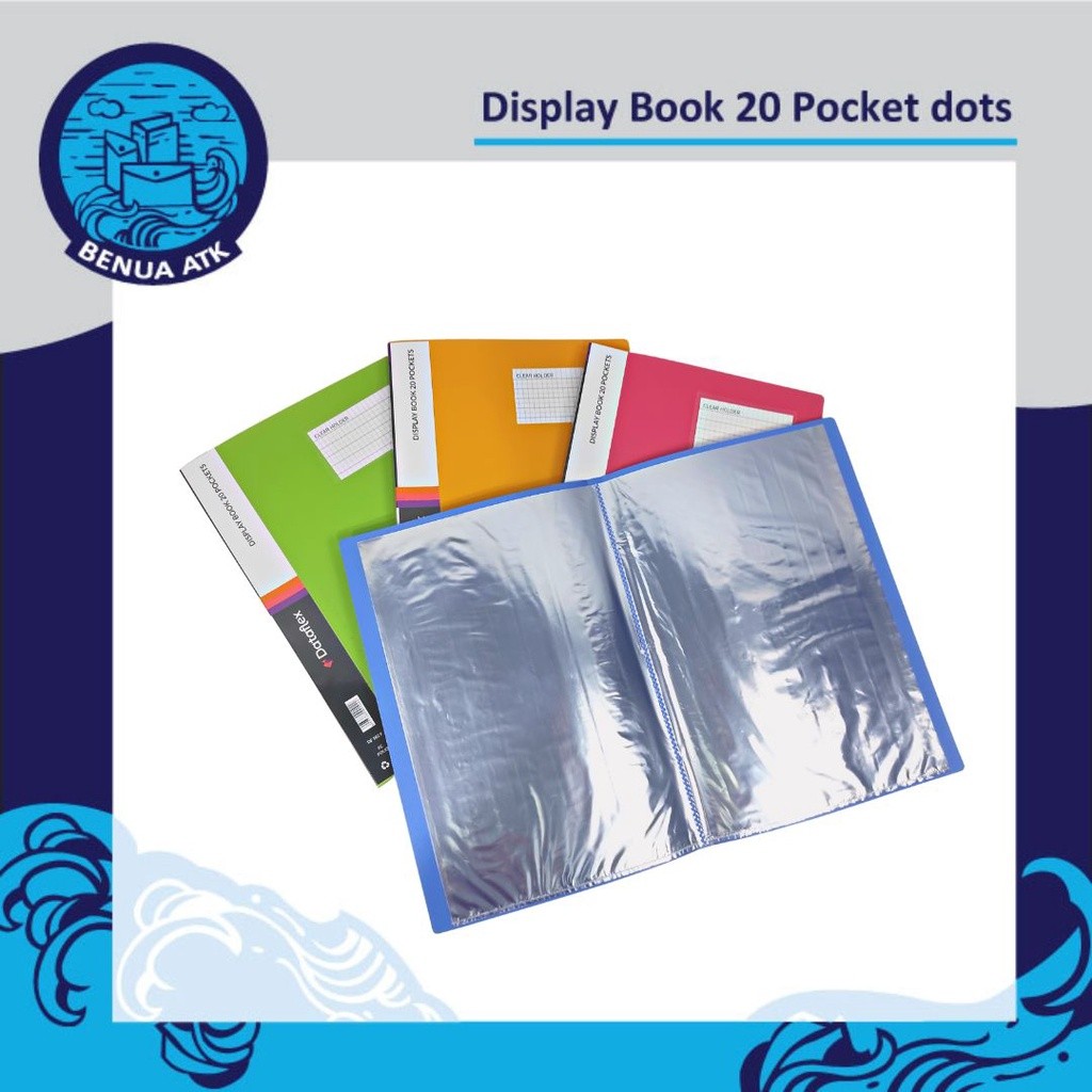 

Ready Stock Display Book / Clear Holder 20 Pocket Pastel Dot Folio Dataflex Df-861 Original
