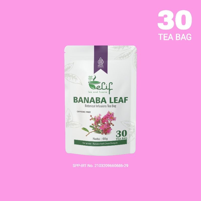

ELIF TEA AND TISANE Banaba Leaf Tea Diabetes Kolesterol Darah Tinggi 30 Tea Bag [PREMIUM]
