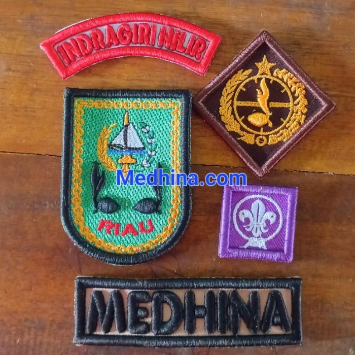Atribut Pramuka Kwarda Riau Bordir Timbul