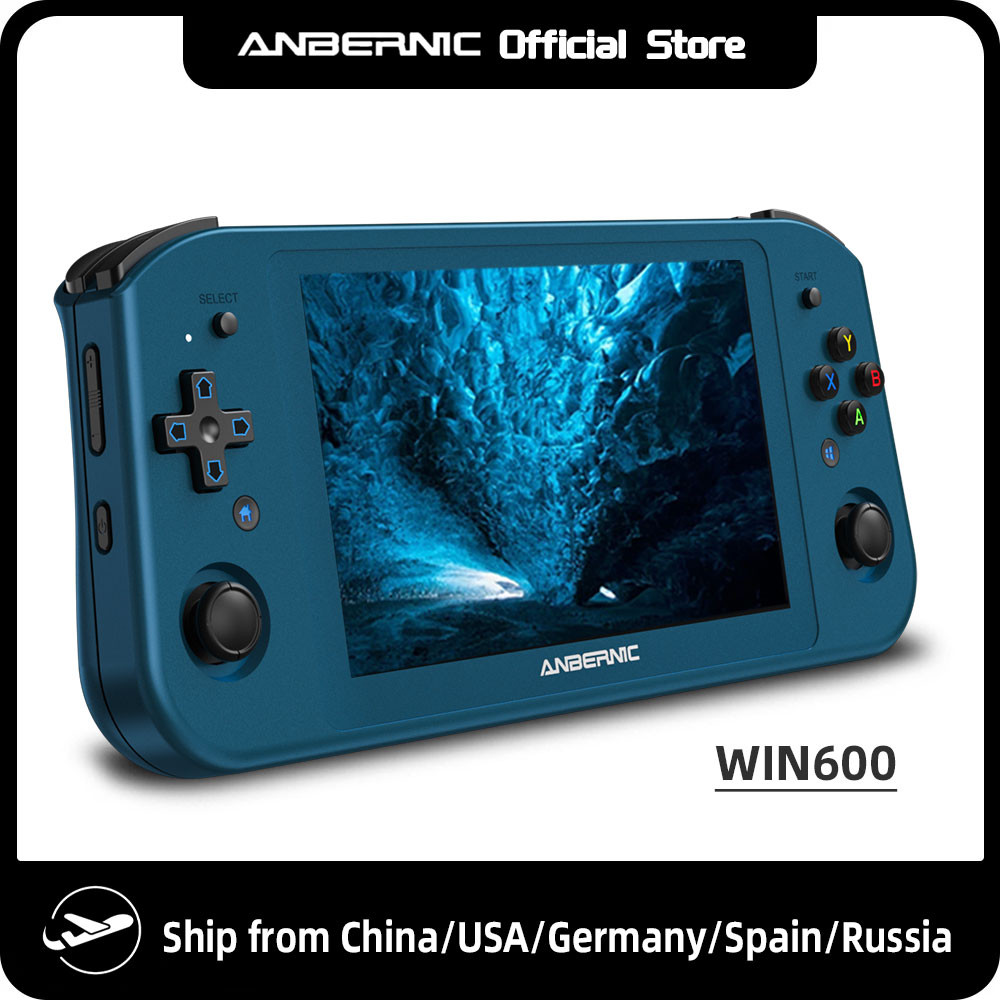 Terlaris ANBERNIC Win600 5.94" Handheld Game Console Portable PC Mini Laptop Win 10 AMD Athlon Silv