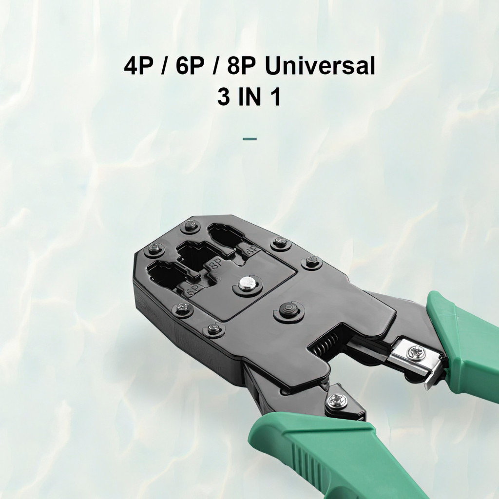 TANG CRIMPING TOOL SET 100PCS 6CAT RJ45 LAN TESTER KONEKTOR- CRIMPINGSET-BS-C018