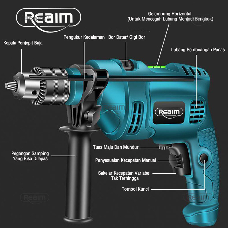 MESIN BOR LISTRIK 13MM BOLAK BALIK BOR LISTRIK MODERN BOR 13MM BOR TEMBOK BOR TANGAN