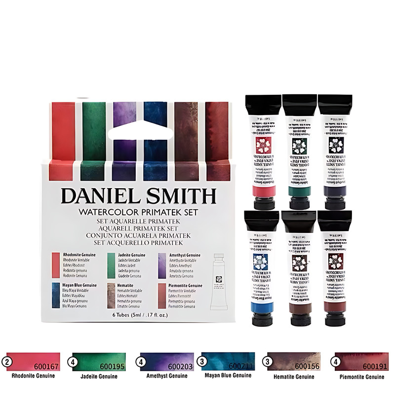 Daniel Smith Professional Artists 6 Colors 5ml Watercolor Pigments Mineral Colors Essentials Starter