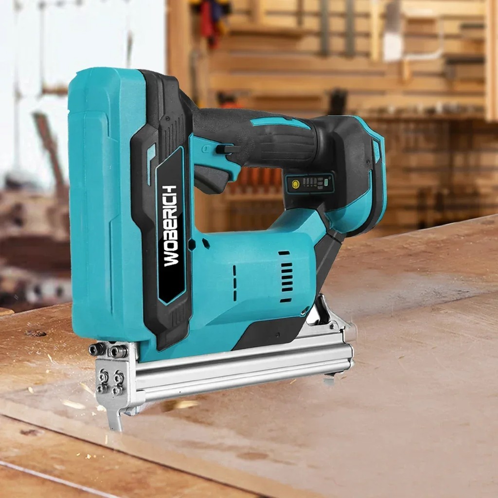 1022J Cordless Electric Concrete Nail Gun Stapler Nailer Woodworking Brushless Motor + 2 set Nails F