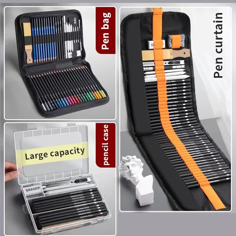 Sketching Pen Set Drawing Pen Sketching Pencil Student Drawing Art Drawing Brush HB Pen Curtain Set 