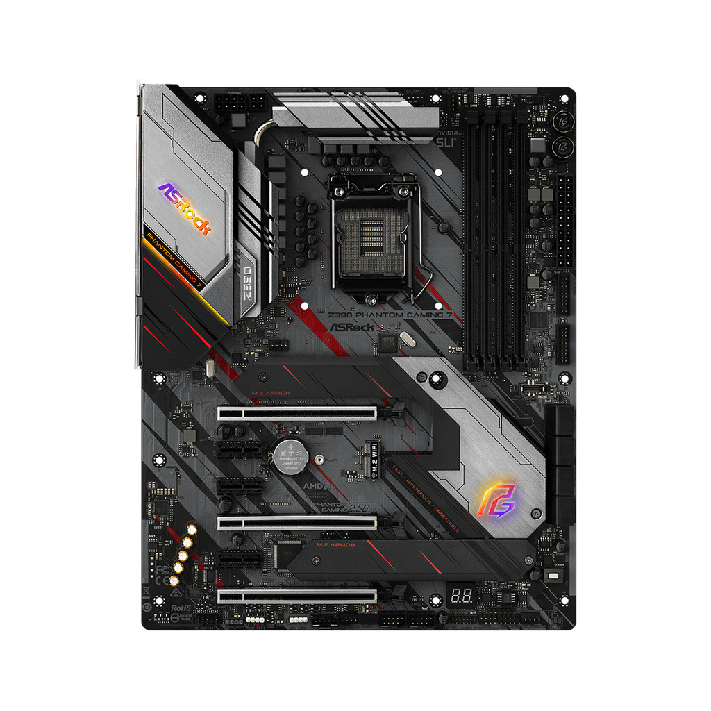 Asrock Z390 PHANTOM GAMING 7 Motherboard LGA 1151 intel Z390 128GB HDMI M.2 PCI-E 3.0 ATX USB3.2 sup