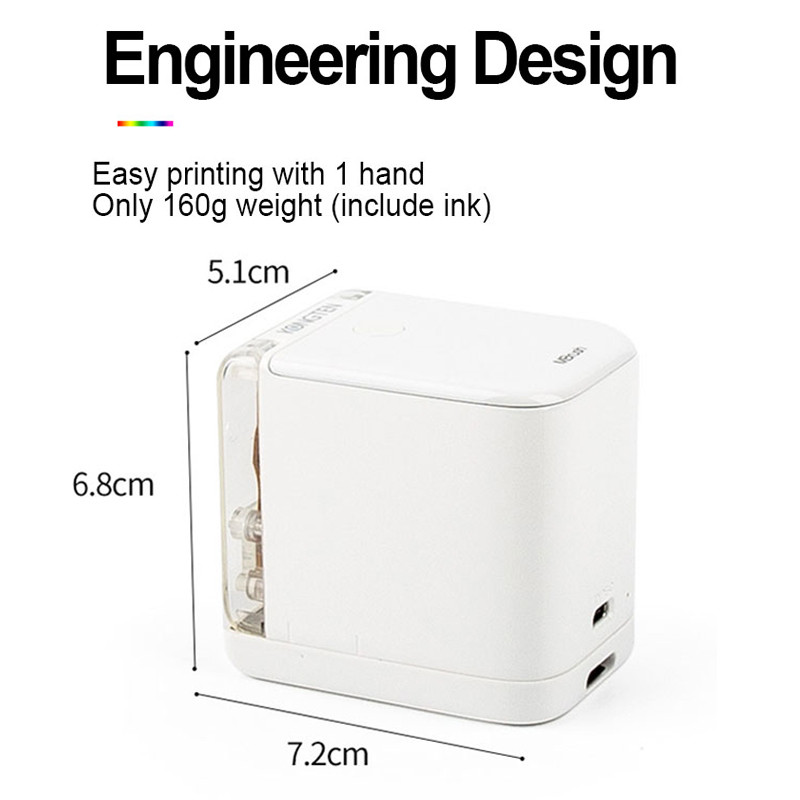 Mini Handheld Mbrush Printer Mobile Portable Color Tattoo Logo Ink-jet Food DIY Edible Latter Printe