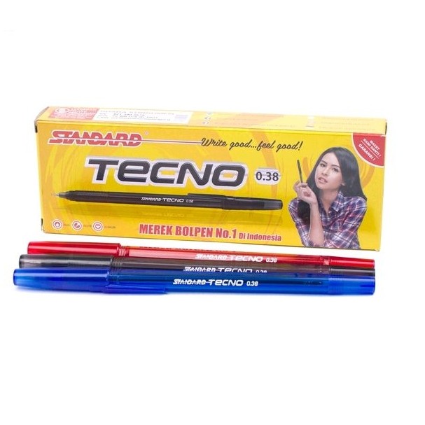 

12PCS TECNO 0,38MM TECNO TEKNO BIRU HITAM