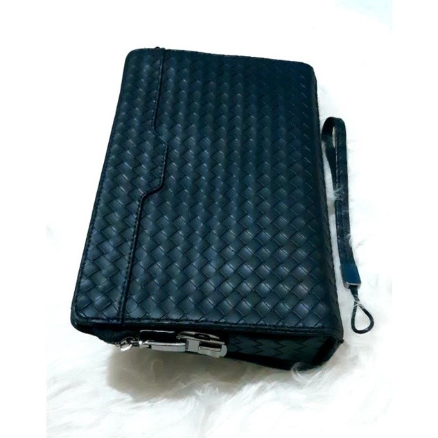 Handbag Kulit Asli Rajut/Tas Tangan Pria & Wanita - Import