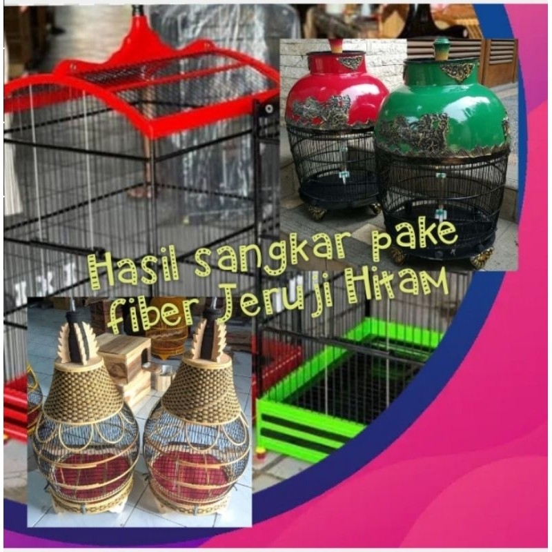 Fur Babies Fiber Sangkar Burung Ukuran Hitam Kecil 1 Mili S/D 1,5 Mili Panjang 10 S/D 1Oo Meter