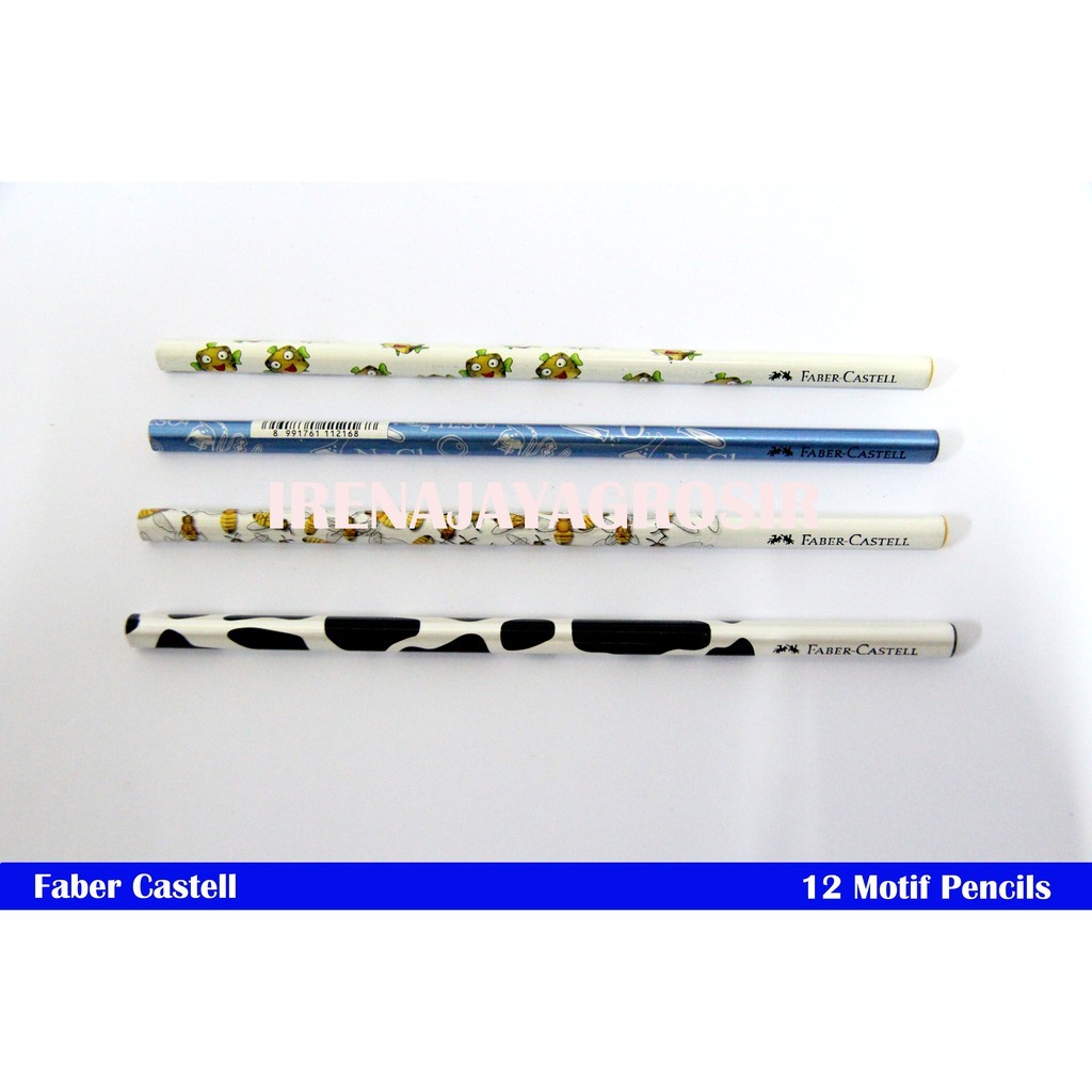 

FABER CASTELL PENSIL 2B FANCY motif gambar anak lucu murah ISI 12 PCS