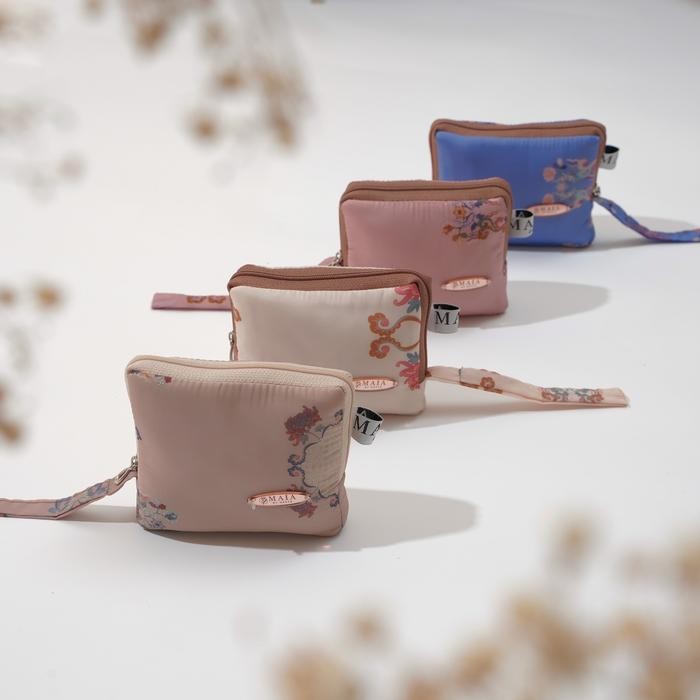 Mukena Emily Motif Bunga Travelling Mini Pouch Maia by Hasya