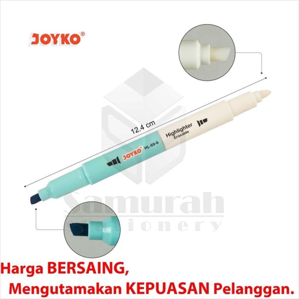 

Erasable Hhlhter Joyko HL-69 - 6 Colours / Spidol Warna Penanda Bisa Dihapus HL 69 isi 6 Warna