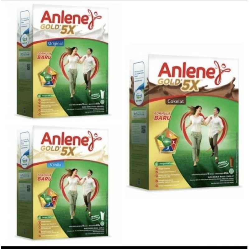 

ANLENE GOLD 5 X SUSU BUBUK DEWASA VANILA /COKLAT//850 GR - Tulang dan Sendi