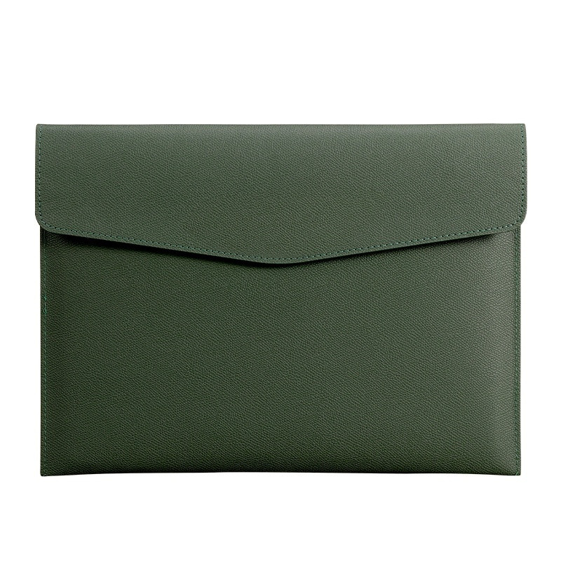 Miniso Thickened Leather File Bag A4 File Bag  Folder Document Stationery Bag Waterproof Business Do