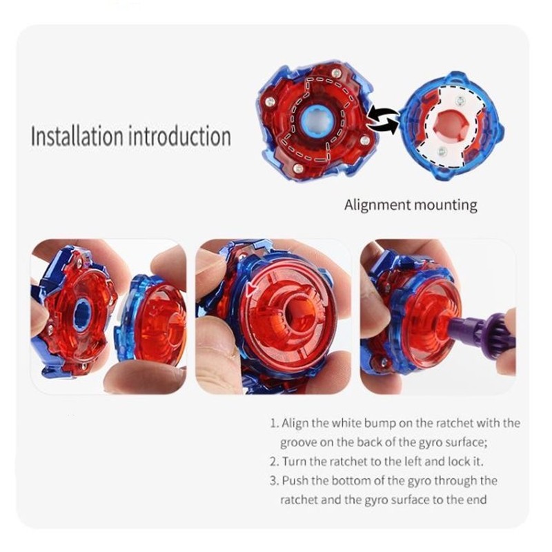 Mekansm Mainan Anak Gangsing Beyblade Gasing Beyblade Strom Gyro + Launcher